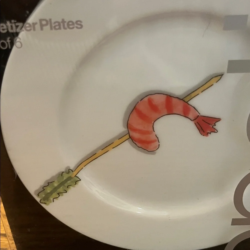 Crate‎ and Barrel Nancy Green Tidbits Appetizer Plates